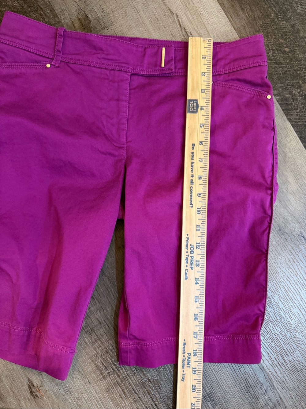 White House Black Market Fuchsia Bermuda Shorts Size 4 - Picture 7 of 14